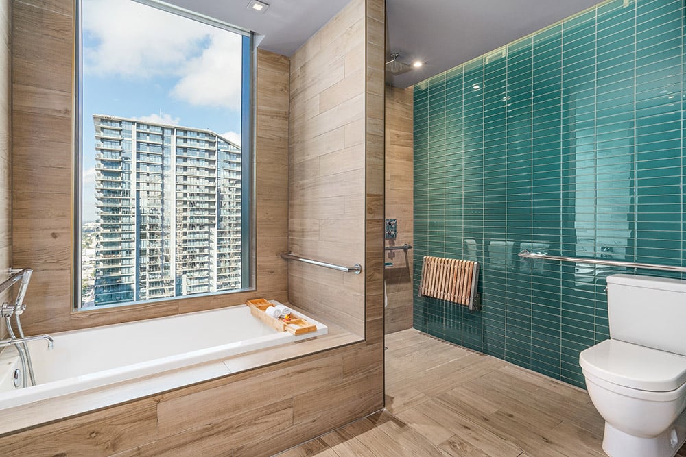 EAST Miami Hotel ADA accessible bathroom florida view Brickell